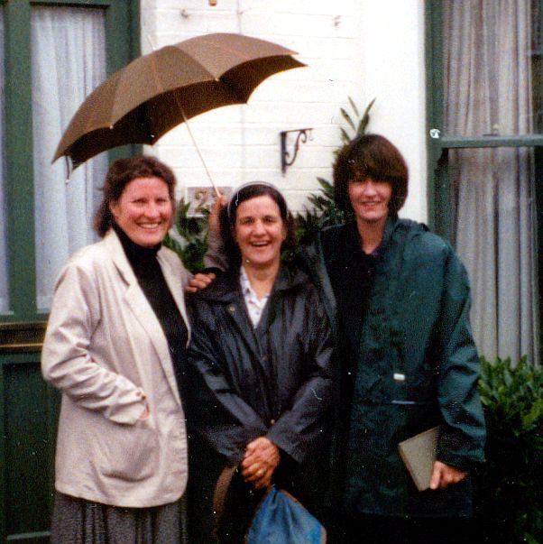 1997 in Cambridge, UK -Maryellen with Susan Macaulay (For the Children's Sake) and Elaine Cooper.